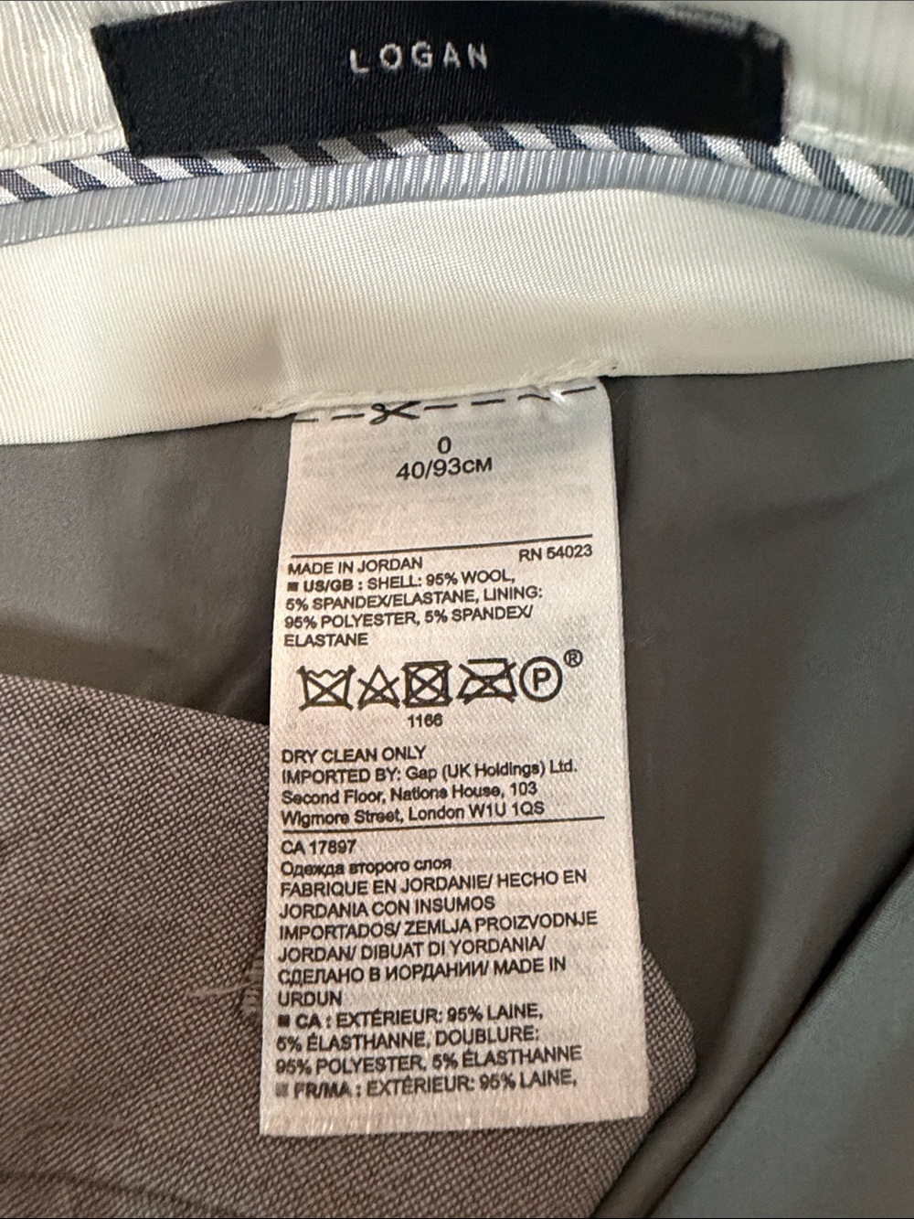 Banana Republic Light Gray Women's Dress Pants - Straight Leg - Picture 4 of 5